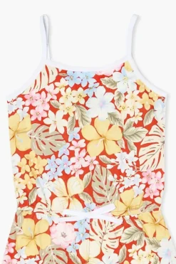 Girls Tropical Floral Print Romper (Kids)