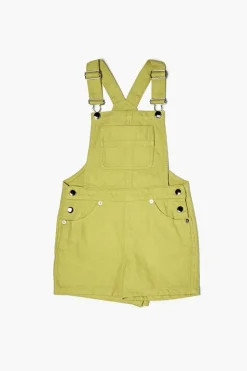 Girls Twill Overall Shorts (Kids)