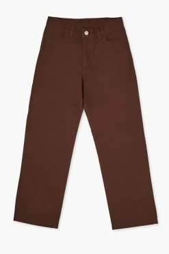 Girls Twill Straight-Leg Pants (Kids)