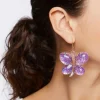 Glitter Butterfly Drop Earrings