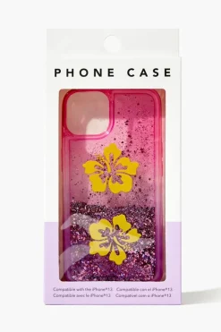 Glitter Flower Case For Iphone 13