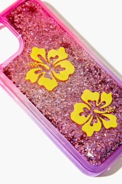 Glitter Flower Case For Iphone 13