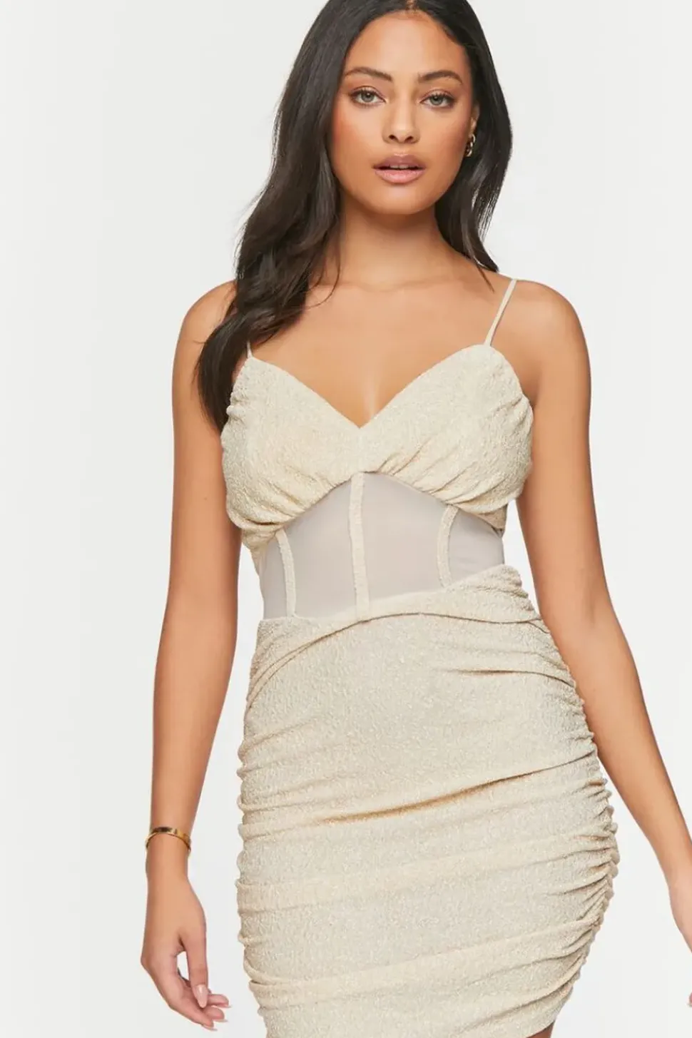 Glitter Knit Bustier Bodycon Dress