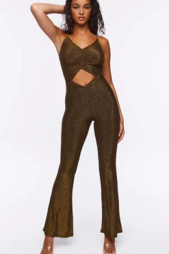 Glitter Knit Cutout Cami Jumpsuit