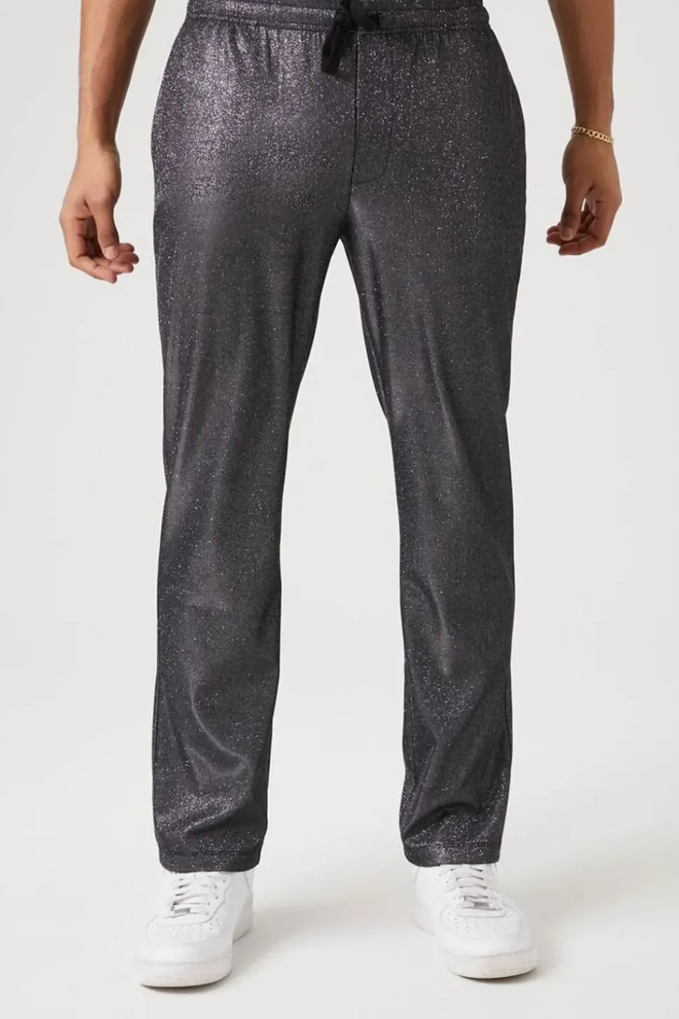Glitter Knit Drawstring Joggers