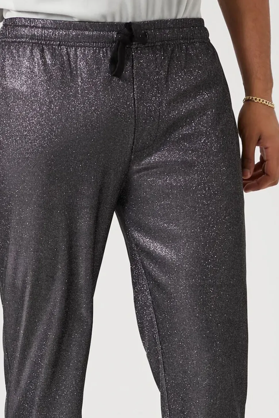 Glitter Knit Drawstring Joggers