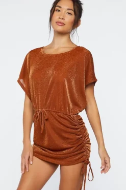 Glitter Knit Swim Cover-Up Dress