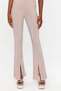 Glitter Split-Hem Pants