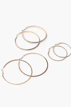 Glitter Variety Hoop Earrings Set