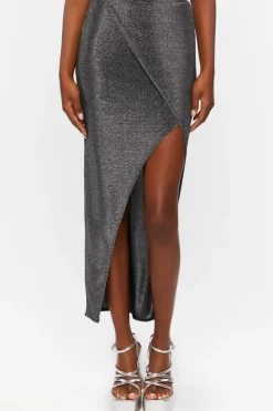 Glitter Wrap Maxi Skirt