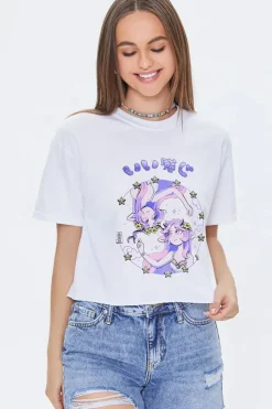 Good Vibes Graphic Raw-Cut Tee