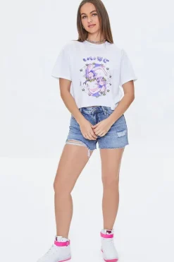 Good Vibes Graphic Raw-Cut Tee