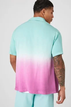 Gradient Dip-Dye Rayon Shirt