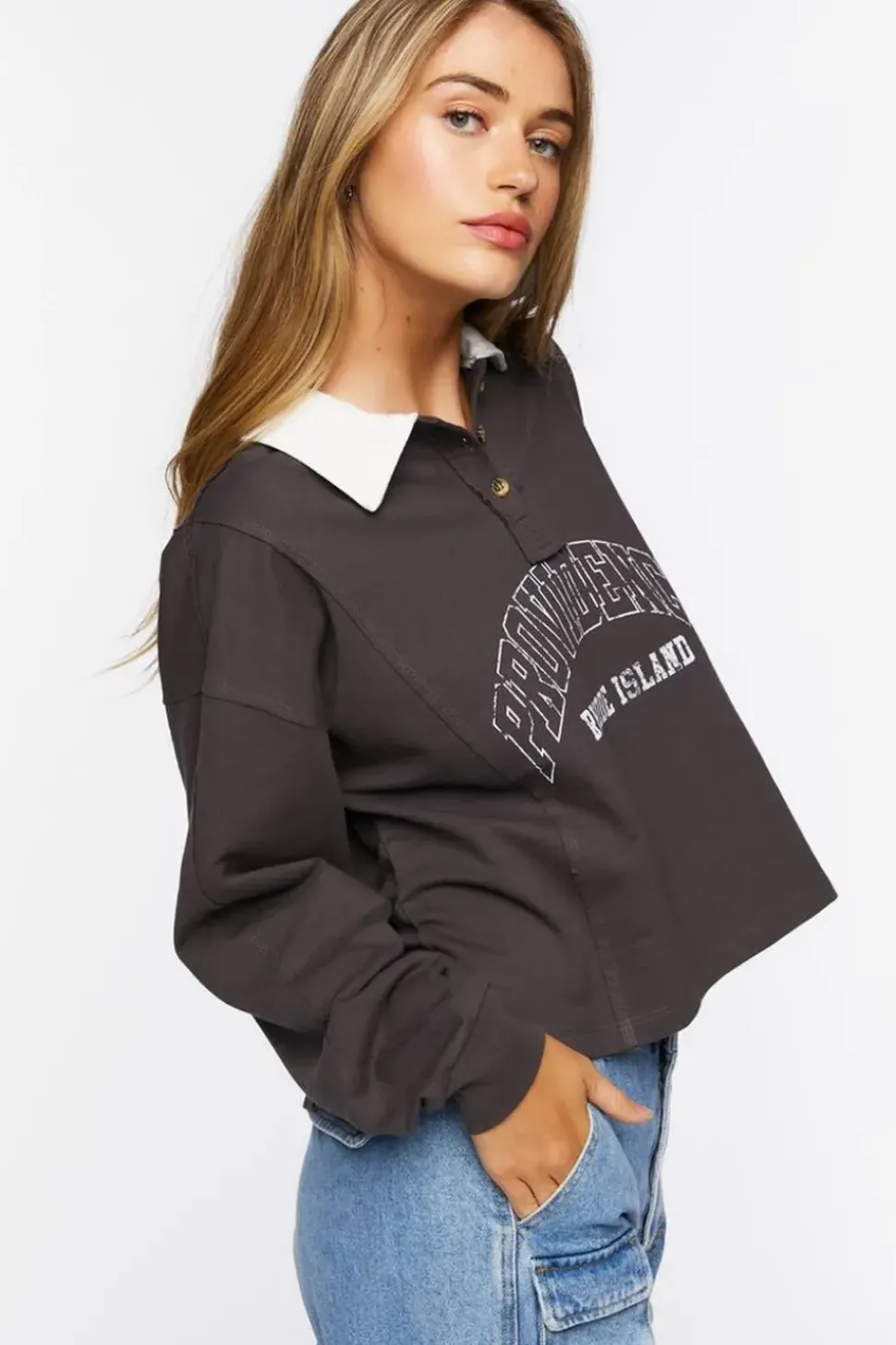 Graphic Fleece Rugby Pullover