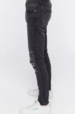 Graphic Paint Splatter Skinny Jeans
