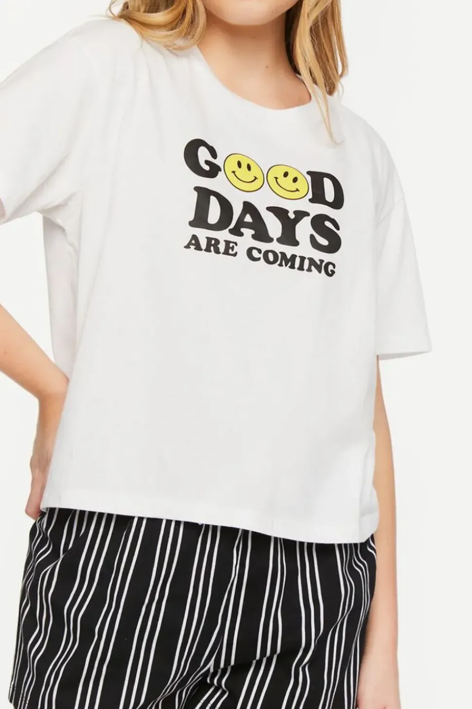 Graphic Tee & Shorts Pajama Set