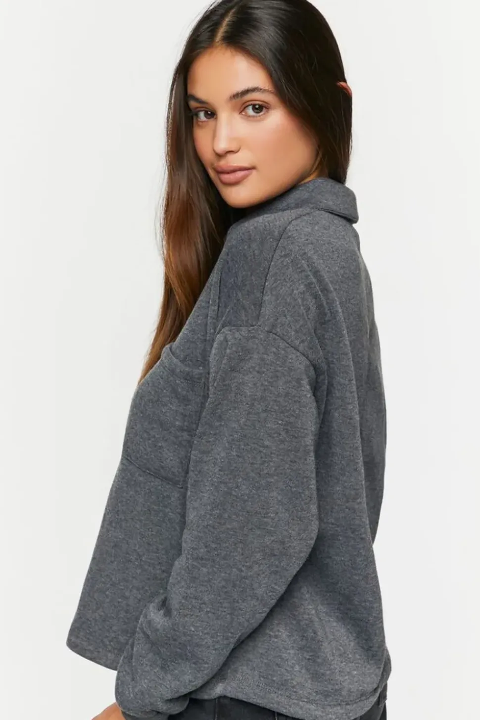 Half-Button Long-Sleeve Shirt