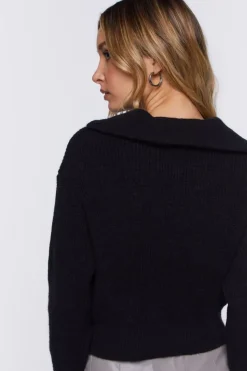 Half-Zip Ribbed Sweater