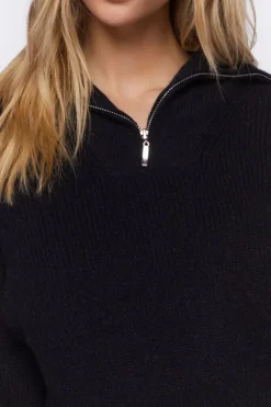 Half-Zip Ribbed Sweater
