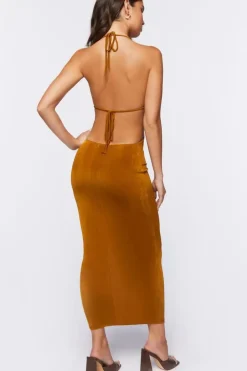 Halter Bodycon Midi Dress
