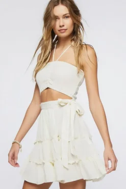 Halter Cutout Mini Dress