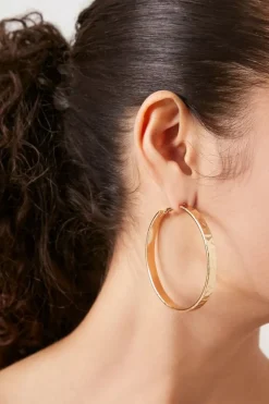 Hammered Hoop Earrings