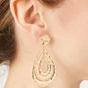 Hammered Teardrop Drop Earrings
