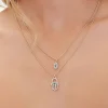 Hand & Eye Charm Layered Necklace