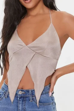 Handkerchief-Hem Halter Top