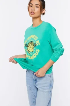 Happiness Graphic Long-Sleeve Tunic