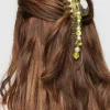 Happy Face Beaded Hair Claw Clip