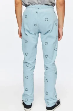 Happy Face Corduroy Drawstring Pants