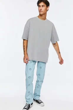 Happy Face Corduroy Drawstring Pants