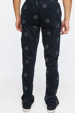 Happy Face Corduroy Drawstring Pants