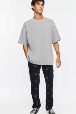 Happy Face Corduroy Drawstring Pants