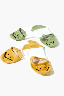 Happy Face No-Show Sock Set - 2 Pack