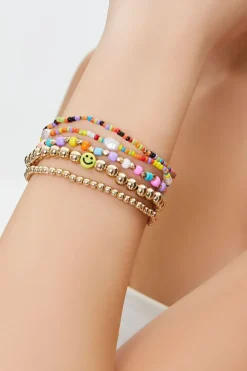 Happy Face Stretch-Bracelet Set