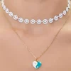Happy Face & Yin Yang Necklace Set