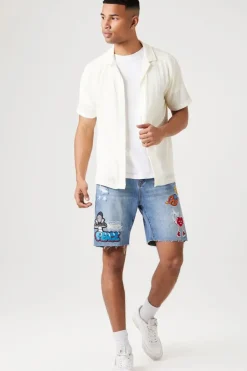 Hazy Daze Patch Denim Shorts