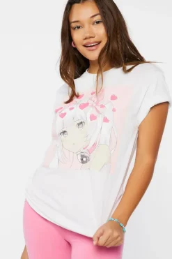Heart Anime Girl Graphic Tee