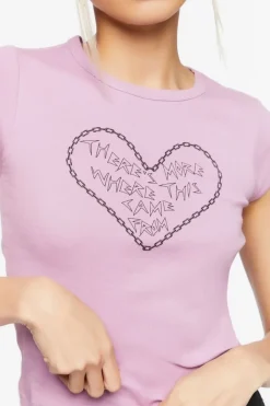 Heart Chain Graphic Baby Tee