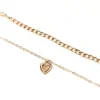 Heart Charm Anklet Set