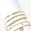 Heart Charm Bracelet Set