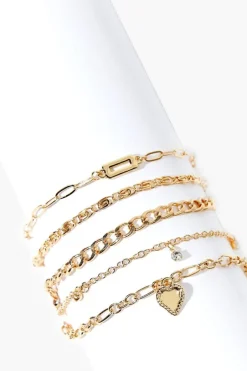 Heart Charm Bracelet Set