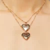 Heart Locket Necklace Set