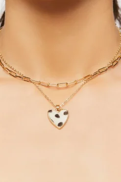 Heart Pendant Layered Necklace