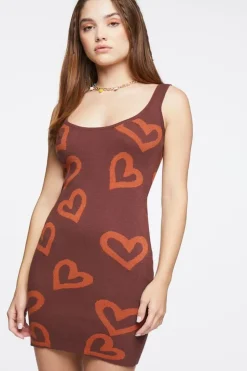 Heart Print Tank Dress