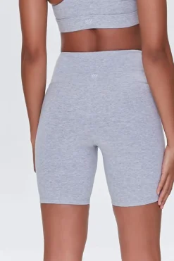 Heathered Biker Shorts
