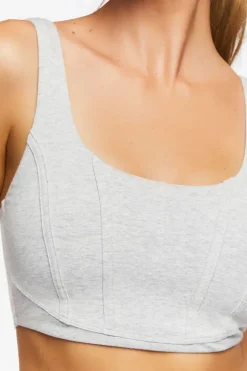 Heathered Corset Sports Bra