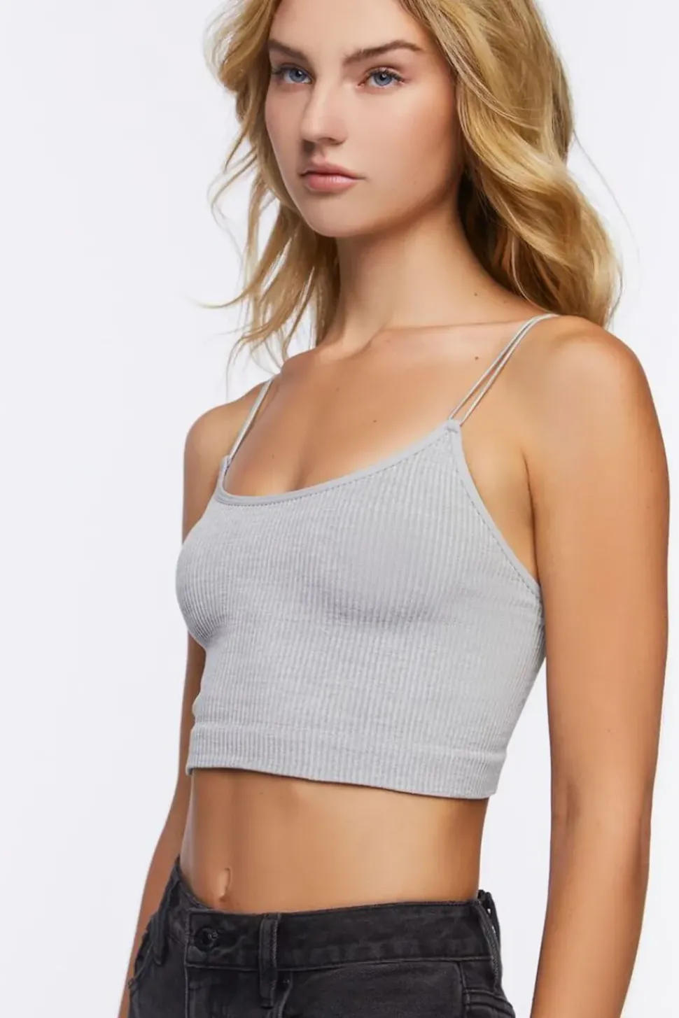 Heathered Dual-Strap Bralette